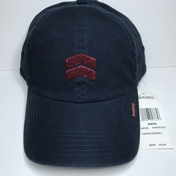 A. KURTZ Infantry Blue Chevron Baseball Cap OSFA - Picture 12 of 16